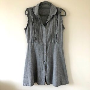 🖤 Houndstooth Vintage Button up Mini Dress Size Small